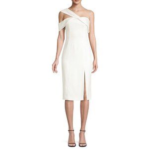 Jay Godfrey One Shoulder White Cocktail Dress Size 4